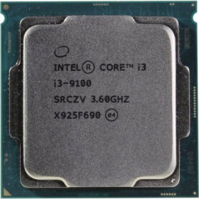 Intel Core i3-9100, LGA 1151, 4/4, 3.60 GHz/4.20 Ghz, -, OEM