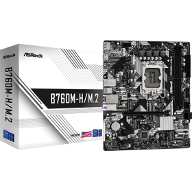 AsRock, B760M-H/M.2, LGA 1700, DDR5, 96gb, 5600mhz, Micro ATX, 0, 1, 0, 2, 4, 8pin